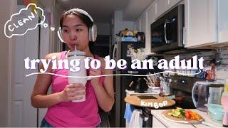 trying to be an adult & prep for college | making kimbop for the first time and cleaning 