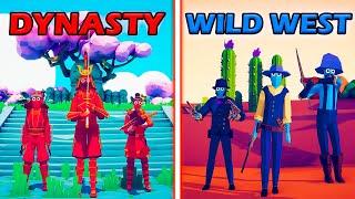 DYNASTY TEAM vs WILD WEST TEAM - Totally Accurate Battle Simulator | TABS