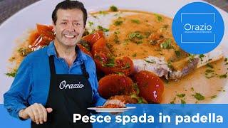 PESCE SPADA IN PADELLA - ricetta semplice e veloce con pomodori, capperi e olive