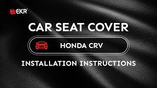 Honda CRV custom leather seat covers burgundy installation tutorial by ekrcover