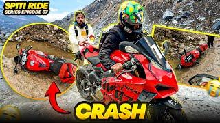 Socha Nahi Tha Itna Bada Crash Ho Jayega Apni Superbike Ducati Ka Spiti Ride Pr  Ep7