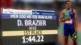 Donavan Brazier Reacts To Breaking American Record