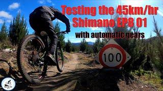 Testing the 45km/hr Shimano EP801 with automatic gears.