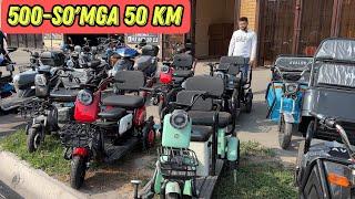 500-So'mga 50 km yuradigan ELEKTRO SKUTER NARXLARI 2023-YIL MARG'ILON