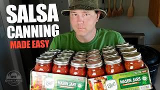 Easiest Recipe to Can Salsa with Fresh Tomatoes - Canning for Beginners