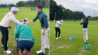 Golf fans convinced Rory McIlroy had no idea who megastar was during awkward encounter