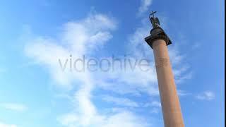 Time Lapse of Alexander Column in St. Petersburg #stockfootage