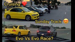 Evo Race?  Sunday Track Mercedes/GT86/Rx8/BMW/Evolution  Cruising Toward Dreams /Too Much Power