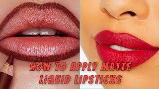 How To Apply Matte Liquid Lipsticks Neatly | Perfect Way To Apply Liquid Lipstick / Glamorous roop