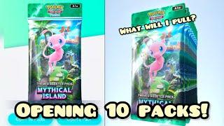 Can I Get the Rarest Card? Opening 10 Mythical Island Booster Packs in Pokémon TCG Pocket (Part 1?)