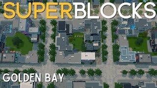 Building the PERFECT Super Blocks in Cities Skylines! Plazas and Promenades | Golden Bay [03]