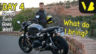 How I pack for a bike trip PLUS riding the CO National Monument // Speed Twin Goes West, Day 4