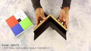 Corner Samples - Custom-made Canvas Floater Frames: 1-5/8" Luminoso Collection