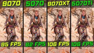 RX 9070 vs RX 9070 XT vs RTX 5070 vs RTX 5070 Ti  Max Settings Gameplay In 10 Games at 4K!