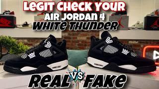 Jordan 4 White Thunder - Real vs Fake