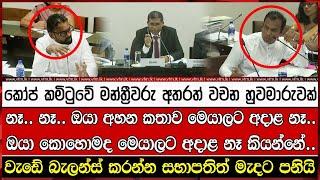 කෝප් කමිටුවේ මන්ත්‍රීවරු අතරත් වචන හුවමාරුවක්