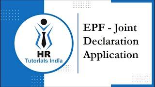 Online Joint Declaration Application | PF Joint Declaration Request by Employee | HR Tutorials India