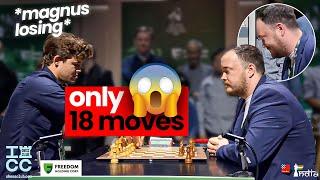 Magnus Carlsen downs a 2600+ GM in just 18 moves | Carlsen vs Shimanov | World Blitz 2024