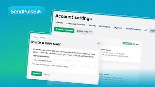 Как пригласить нового пользователя в команду СендПульс для совместной работы в аккаунте