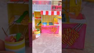 DIY Miniature Food stall #shorts #youtubeshorts #miniatureart #miniaturecrafts #miniatureworld #diy