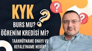 KYK PARASI: BURS/ÖĞRENİM KREDİSİ. KYK KEFALETNAME VE TAAHHÜTNAME NEDİR? 2000₺ BANKKART GENÇ