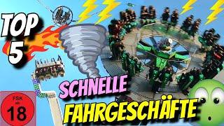 Top 5 EXTREM schnelle Fahrgeschäfte