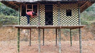 2 years building a beautiful handmade bamboo house in the forest