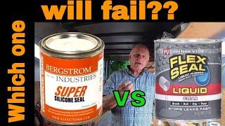 Flex Seal, Turbo Poly Seal, Super Silicone Seal comparison and flexibility and strength test