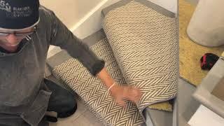 Installing A Carpet Runner On Pie Shapped Stairs