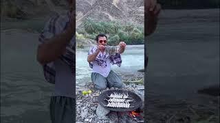 آموزش کباب کردن ماهی رودخانه ای در شهرستان سرباز #بلوچستان