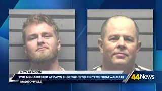 Men arrested after pawn shop employees hear them talking about a robbery, police say