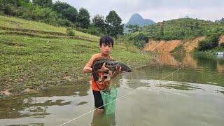 FULL VIDEO 65days highland boy khai Use rudimentary tools to make fish traps , fishing for sale