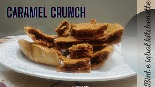 Crunchy Caramel Bar Recipe by Bint e Iqbal Kitchenette || Homemade crunchy honeycomb recipe