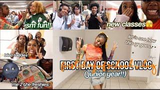 my first day of school vlog(junior)|friends, new classes, and more!!|Camryn Attis #school