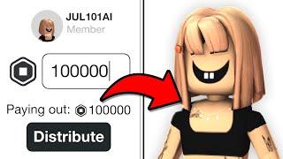  FREE 100,000 ROBUX GIVEAWAY LIVE! (Roblox)