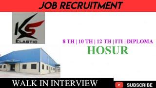 KS Elastic Thread Industries Pvt Ltd Job Vacancy||Hosur Jobs||Fresher Jobs||Mnc Jobs||Jobs Tamizha||