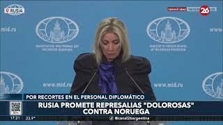 RUSIA promete "REPRESALIAS DOLOROSAS" contra NORUEGA por recortes en el PERSONAL DIPLOMÁTICO