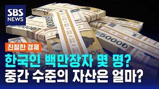 한국인 백만장자 몇 명?…자산 얼마 있으면 "중간은 된다"? / SBS / 친절한경제