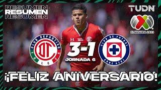 Resumen y goles | Toluca 3-1 Cruz Azul | Liga Mx - CL2023 J6 | TUDN