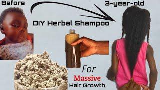 DIY Natural Hair Herbal Shampoo Recipe for Fast Massive Hair Growth #diyherbalshampoo #howto