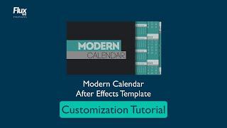 How to Customize the Modern Calendar After Effects Template