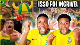 AFRICANOS  FICARAM CHOCADOS COM A TORCIDA DO BRASIL E O GOLO NA COPA - QUE ESPETACULAR