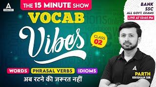 Vocab Vibes #2 | English Vocabulary for SSC, SBI Clerk, IBPS & Other Banking Exams | Parth Krishan