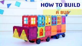 Magnetic Tiles Ideas - HOW TO BUILD A BUS