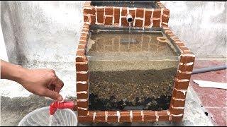 How To Make A Water Filter Mini ? Cement Craft Ideas