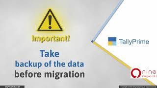 Introduction to TALLY PRIME : How to Move from Tally ERP 9 to TallyPrime 3 0  TallyPrime Release 1 X