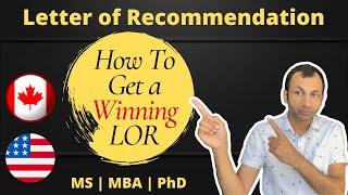 Letter of Recommendation | MS in USA | Phd in USA