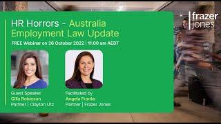 HR Horrors and Australian employment law update