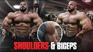 BIG RAMY 2019 FULL INSANE WORKOUT - SHOULDERS & BICEPS