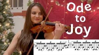 Ode to Joy - Advanced Violin with Scrolling Sheet Music - Matt Riley ft. Christine Marie